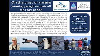 Conservation Conversations: David Allan - On the crest of a wave: KZN Pelagic Birding (19Oct21)