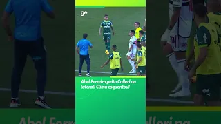ABEL X CALLERI! TÉCNICO PEITOU O ATACANTE | SÃO PAULO 0 X 2 PALMEIRAS | #shorts | ge.globo