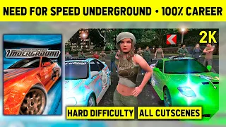 NEED FOR SPEED UNDERGROUND - FULL GAME ON HARD - NO COMMENTARY LONGPLAY - 1440P