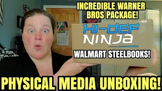 INCREDIBLE PACKAGE SENT OVER FROM HIDEFNINJA! More Walmart Steelbooks! | Physical Media Unboxing