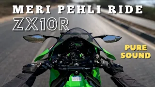 *New* Kawasaki Zx10R 2024 First Ride 😱 Pure Sound 🔥 | No Commentary | 4k Video