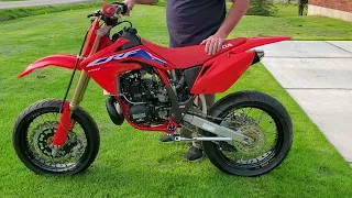 CRF150R- 2 stroke 250 motor Warm up/ Test ride