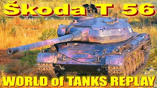 Škoda T 56 World of Tanks Replays - 10 Kills 8,7K Damage (1 против 5)