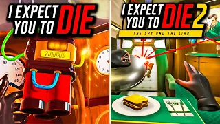 I Expect You To Die & I Expect You To Die 2 | Full Game Walkthrough | ALL SOUVENIRS | No Commentary