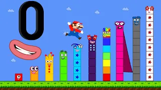 Numberblock Zero | Mario vs the Giant Numberblocks mix level up Maze | Game Animation