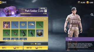 CALL OF DUTY MOBILE ,PARK SOLDIER CRATE OPENING, AND RECIEVED CODM