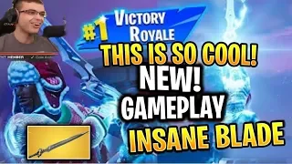 NICK EH 30 FIRST TIME USING THE NEW INFINITY BLADE SWORD MELEE WEAPON!! Fortnite FUNNY BEST Moments