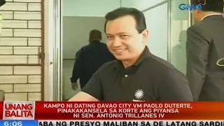 Kampo ni Paolo Duterte, pinakakansela sa korte ang piyansa ni Sen. Antonio Trillanes IV