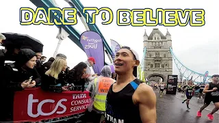 2023 London Marathon - My Official Sub 3 Hour Attempt. Dare To Believe #gopro #londonmarathon