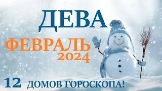 ДЕВА ♍ ФЕВРАЛЬ 2024 🚀 Прогноз на месяц таро расклад 👍Все знаки зодиака! 12 домов гороскопа!