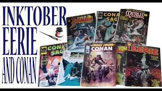 CONAN AND EERIE More Black and White Magazines for INKTOBER 2019