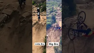 Little Bro vs. Big Bro’s Race Run 💥#downhillmtb #kidsonbikes #pinkbike #mtbcrash