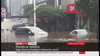 Weather Events 2020 - Jakarta floods (Indonesia) - BBC - 1st January 2020