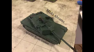 Painting 1/100 M1A1 Abrams in Forest green