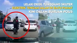 LELAKI D3GIL TUNGG4NG SKUTER ELEKTRIK TENG4H JALAN DI BATU PAHAT KINI DALAM BURVAN P0L!S