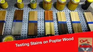 Testing Several Different Stains on Poplar wood