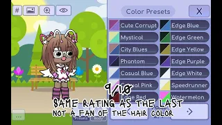 Rating color presets on my oc Part 2
