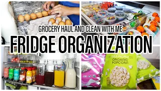GROCERY HAUL AND CLEAN WITH ME | FRIDGE ORGANIZATION  | KITCHEN ORGANIZATION IDEAS