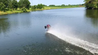 Traxxas X-MAXX HYDROPLANES Across A POND!!