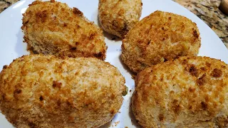 Homemade Potato Croquettes in Air Fryer |Bread Rolls in Air fryer|Easy Air Fryer Recipe with Bread