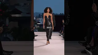 imaan hammam First Versace runway vs. last ✨🖤 #imaanhammam #versace #runway