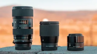 Sigma 16mm F1.4 vs Sigma 18-35mm F1.8 vs Sigma 19mm F2.8  - Compared on Sony A6500