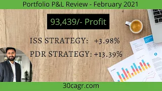 Feb 2021 - Monthly P&L Report of ISS and PDR strategies