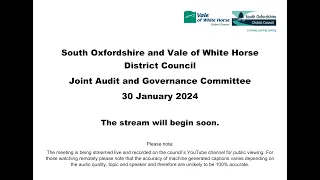 Joint Audit & Governance Committee - 30.01.24 - 7pm