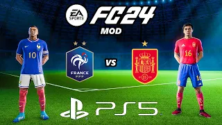 FC 24 FRANCE - ESPAGNE | PS5 MOD Ultimate Difficulty Career Mode HDR Next Gen