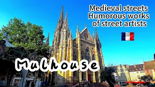 Mulhouse | Medieval streets | Most beautiful buildings | Discover interesting...| 4K walking