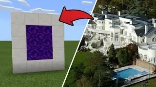 How To Make a Portal to the $24M Hillside Mansion Dimension in MCPE (Minecraft PE)