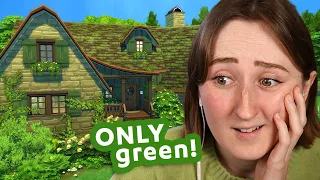 building in the sims, but everything must be GREEN