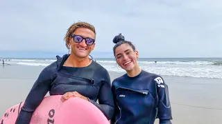 I went surfing with Casey Neistat | Dixie D'Amelio