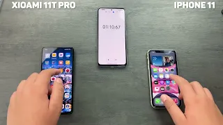 Xiaomi 11T Pro VS IPhone 11 - First SPEED TEST