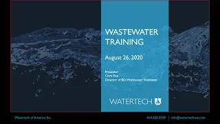 Wastewater: Chemistry 101