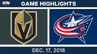 NHL Highlights | Golden Knights vs. Blue Jackets - Dec 17, 2018
