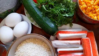 Крабовый салат Салат с крабовыми палочками კრაბის სალათა