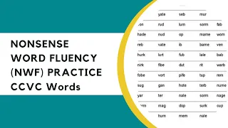 Nonsense Word Fluency (NWF) with Consonant Blends (CCVC)