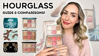 HOURGLASS HOLIDAY 2023 🐙🐆🐍 JELLYFISH, SNAKE, LEOPARD PALETTES SWATCHES, REVIEW, COMPARISONS