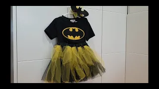 DIY: Disfraz Halloween de Batman (Fácil y rápido)/ Disfraz niña