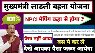 आधार को IIN।NPCI मैपिंग कहा से होगी कैसे करे लाडली बहना योजना पैसा नहीं आया।Ladli Behna Yojna Update