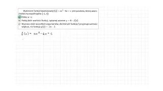 [17/s.74/ZP2OE] Wykresem funkcji kwadratowej f(x) = ax2 - 6x + c jest parabola, której wierzchołek