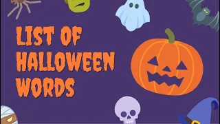 List of Halloween Words