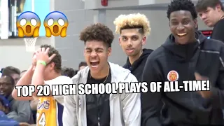 TOP 20 HIGH SCHOOL BASKETBALL PLAYS OF ALL-TIME!