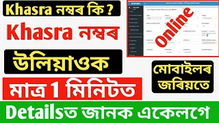 How to find Land Khasra Number Online Assam in Assamese 2021 || What is Land Khasra Number in assam