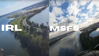 MSFS2020 VS Real Life: Visual Approach into Ronald Regan Airport!