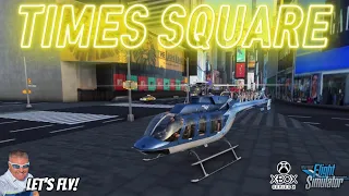 Bell 407 Helicopter NYC Local News Patrols Manhattan and Time Square! Microsoft Flight Simulator