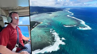 UNDERWATER WATERFALL - OVERSEEING MAURITIUS ISLAND IN A HELICOPTER