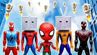 What If All Spider man in 1 HOUSE? || Hey KID SPIDER MAN, Become CAMERAMAN To Destroy SKIBIDI TOILET