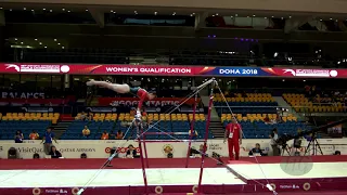 VASQUEZ Diana (BOL) - 2018 Artistic Worlds, Doha (QAT) - Qualifications Uneven Bars